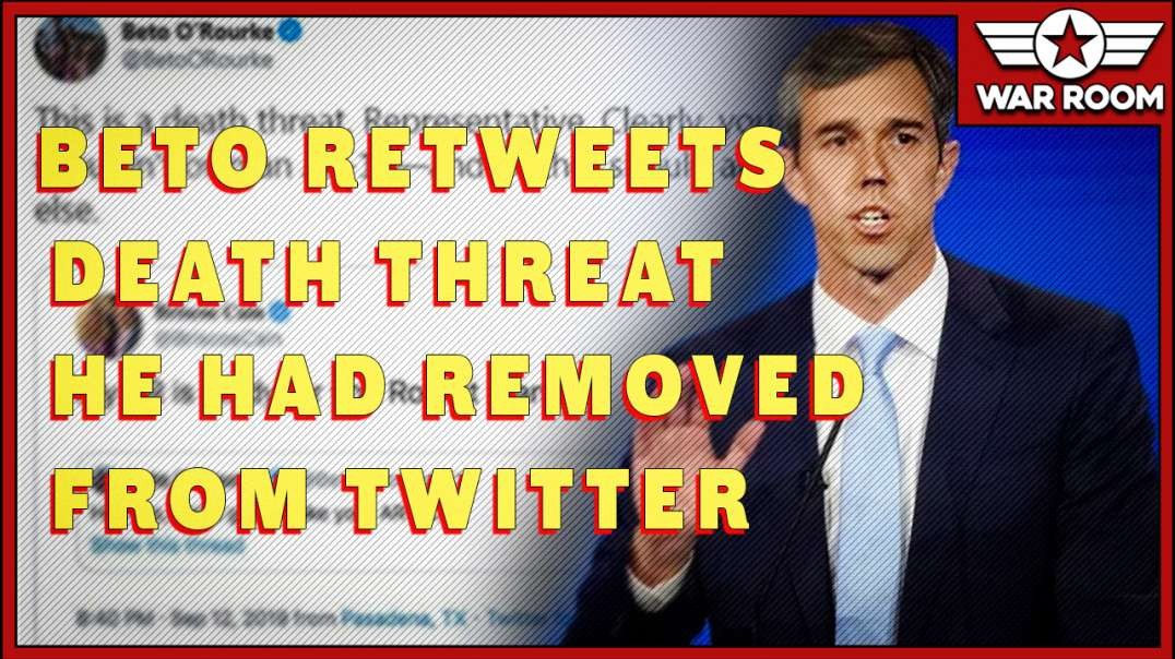 Total Clown World- Beto Retweets Death Threat He Had Removed From Twitter