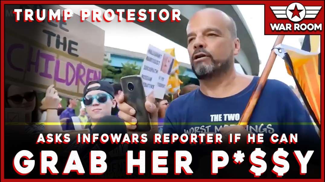 Trump Protestor Asks Infowars Reporter If He Can Grab Her P****