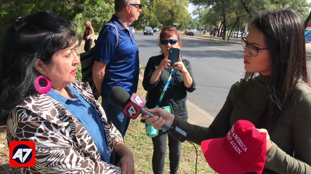 Trump Protester Equates MAGA Hat To Swastika