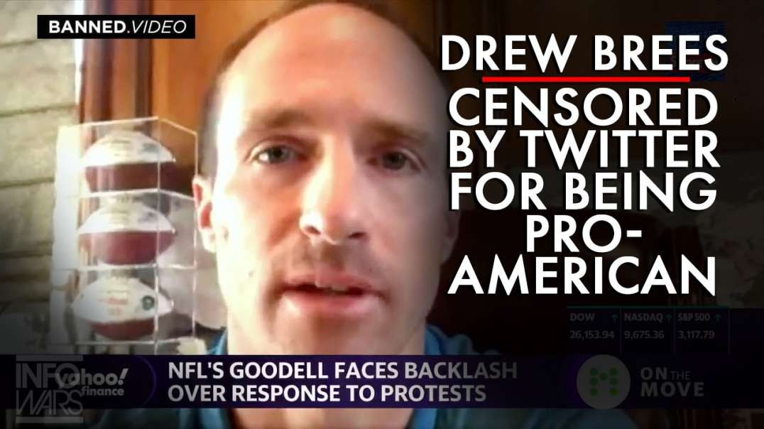 NFL Star Drew Brees Censored on Twitter for Being Pro-America