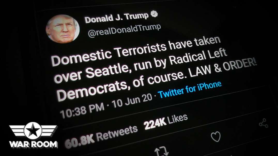 President Trump Shows Support For Domestic Terrorists In Seattle