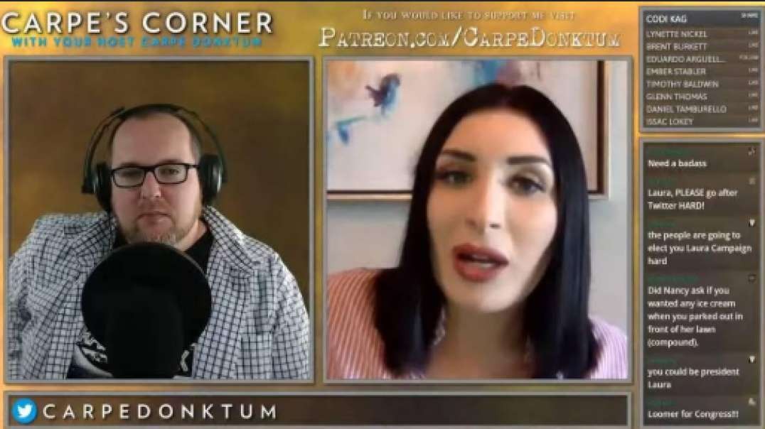 Carpe's Corner Episode 00003 with guest Laura Loomer