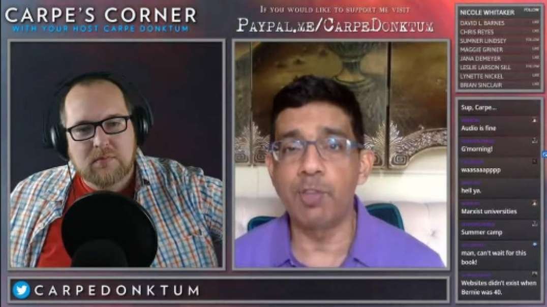 Carpe's Corner Episode 00004 with guest Dinesh D'Souza