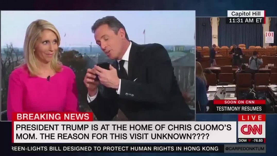 Why is President Trump at the Home of Chris Cuomo's Mom?