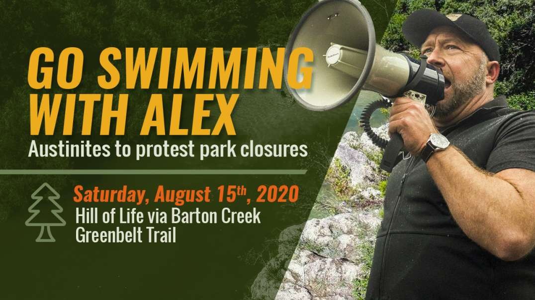 Go Swimming with Alex Jones!