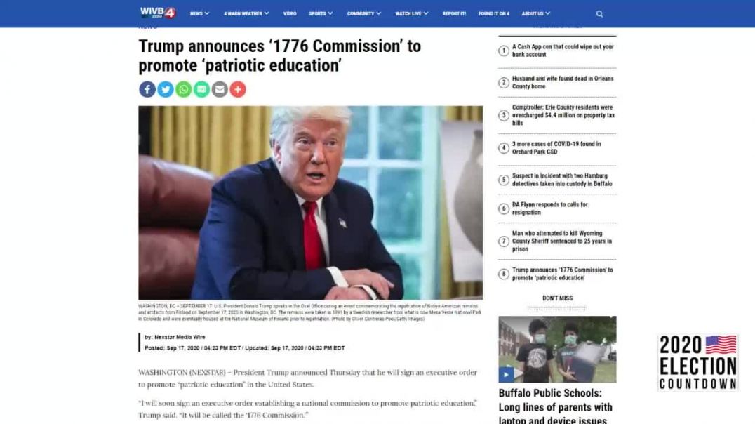 Trump Unveils 1776 Commission To Teach Children