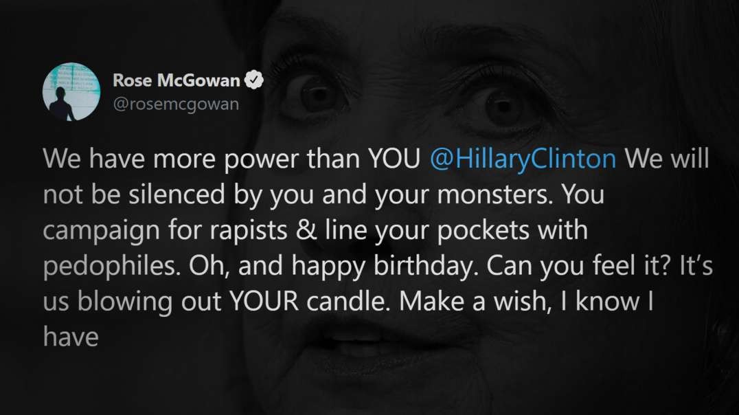 Rose McGowan Calls Out Hillary Clinton For Working With Pedophiles