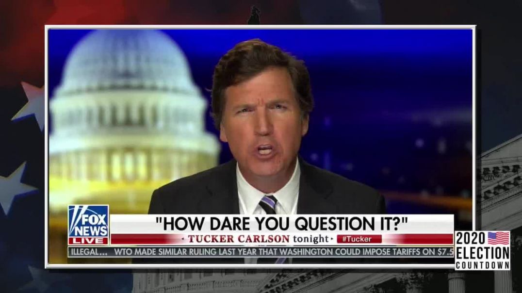 Tucker's First Reaction To Election Madness