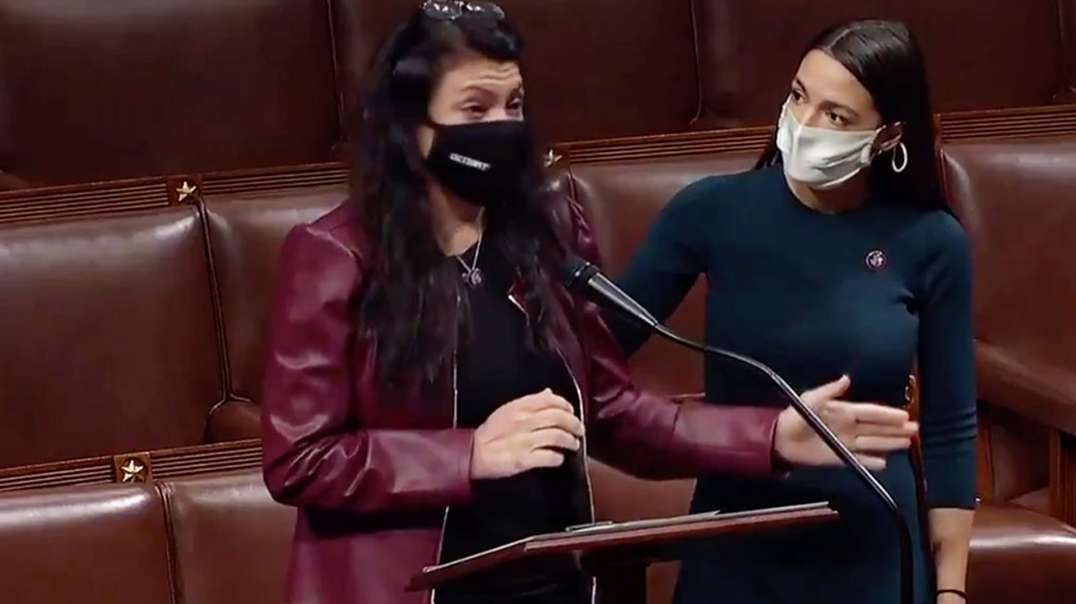 Rashida Tlaib Fake Cries For AOC During Congressional Speech