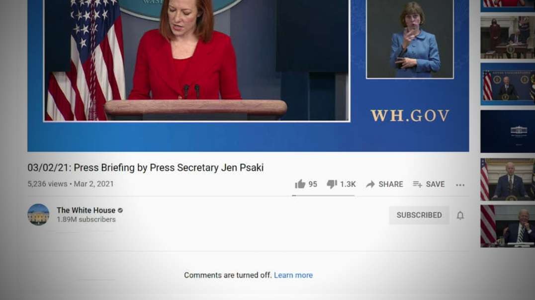Youtube Subtracting Dislikes From Biden Whitehouse Video