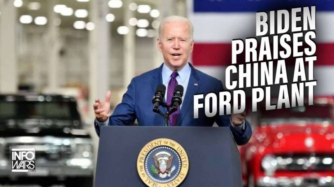 Joe Biden Praises China While Fake Driving An Electric Truck At Ford Plant