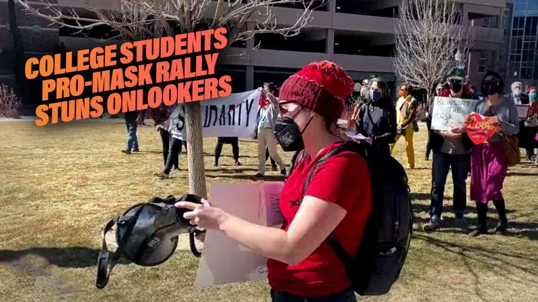 College Student's Pro-Mask Rally Stuns Onlookers